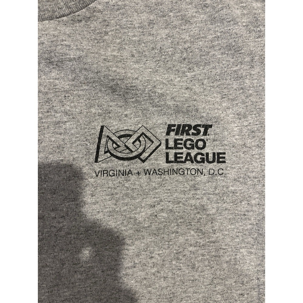 Vintage First Lego League Volunteer‎ Shirt Mens Medium Toys Gray Short Sleeve - Picture 6 of 11